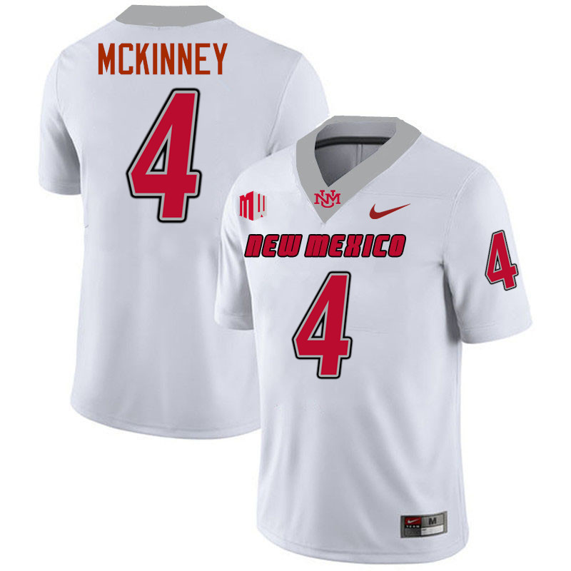 D.J. McKinney UNM Lobos Jersey,New Mexico Lobos Football Jersey,Uniforms-White